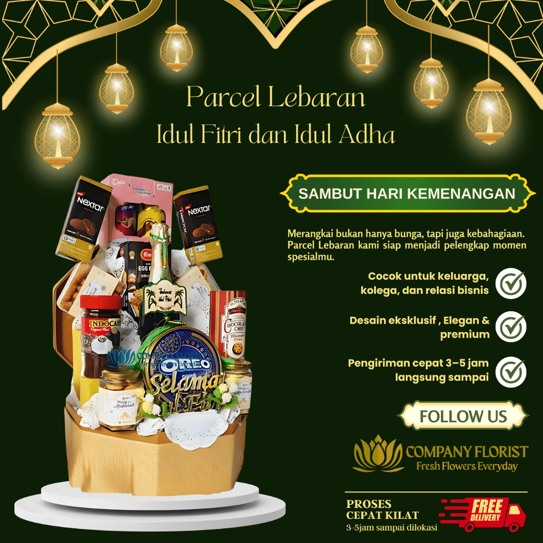 Parcel Lebaran “Golden Kareem” – Kilau Kemewahan di Hari Kemenangan – Company Florist